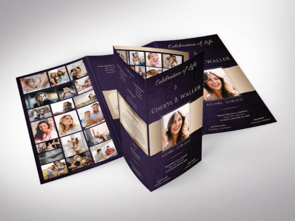 Download Vintage Purple Legal Trifold Funeral Pro - Premium Bundle