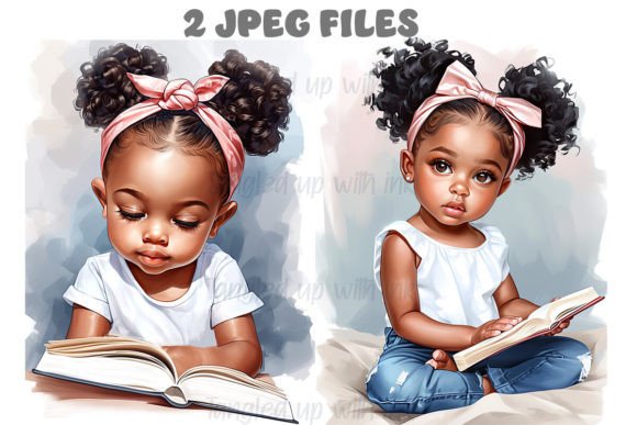 Download African American Girls Clipart Set 5 - Merica Collection
