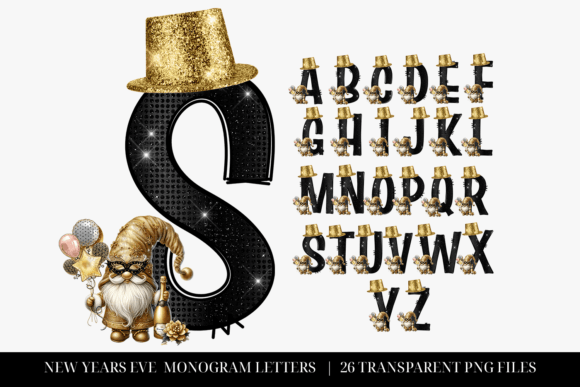 Download Gnome New Years Doodle Letters - New year Collection