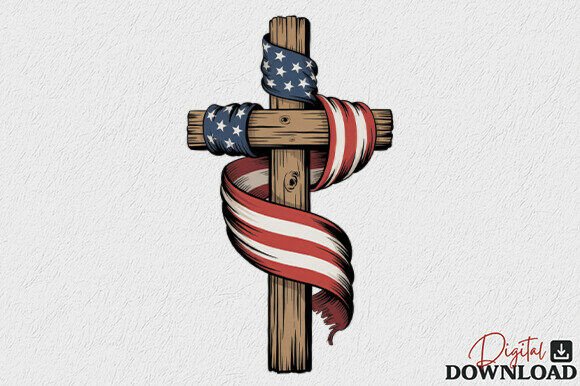 Download American Flag Cross PNG - Merica Collection