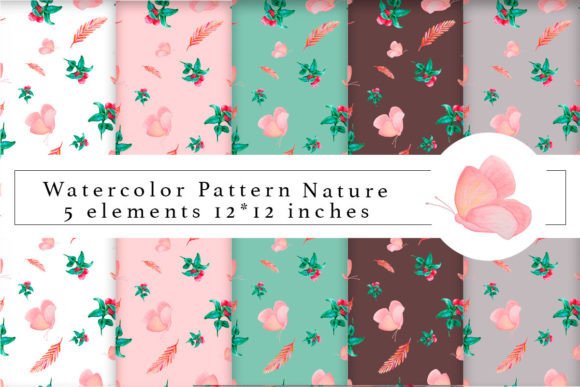 Download Watercolor Nature Pattern - Nature pattern Collection