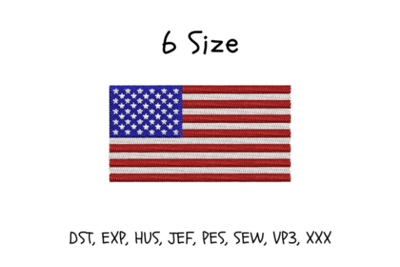 Download American Flag Embroidery Design - Merica Collection