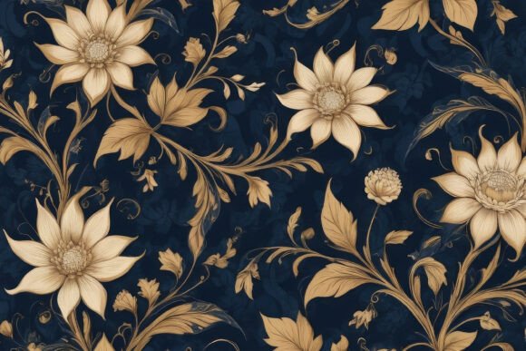 Download Dark Floral Vintage Pattern Background - Premium Resources