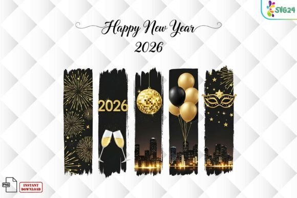 Download Happy New Year 2026 Gold Party PNG - New year Collection