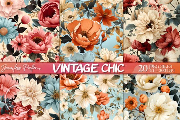 Download Vintage Chic Floral Seamless Pattern - Premium Bundle