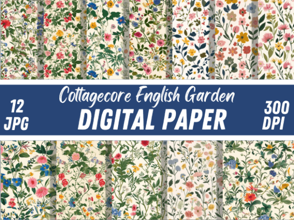 Download Vintage Shabby Chic English Garden Paper - Premium Bundle