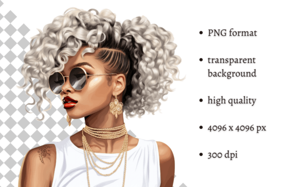 Download African American Fashion Girl Clipart - Merica Collection
