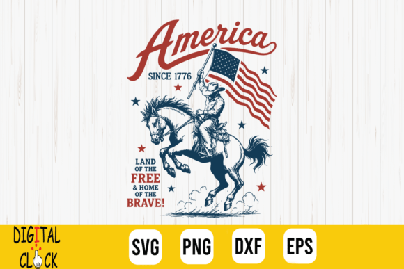 Download America Since 1776 Patriotic Cowboy Ride - Merica Collection